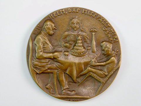 Antique German Germany WW1 1920 Karl Goetz Bronze Table Medal