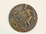 Antique German Germany Austrian WW1 1917 Werbung Karl Goetz Bronze Table Medal