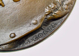 Antique German Germany Austrian WW1 1918 Karl Goetz Bronze Table Medal