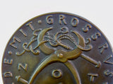 Antique German Germany Austrian WW1 1918 Karl Goetz Bronze Table Medal