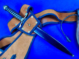 British English Scottish Repro Antique 19 Century Sword Dagger Belt Pouch Set