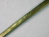 Antique Old 18 19 Century US Eagle Head Gold Etched Engraved Officer's Sword w/