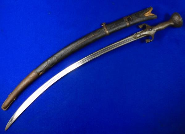 Antique Old 19 Century Afghan Afghanistan Pulwar Tulwar Sword w/ Scabb ...
