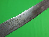 Antique Old 19 Century Afghanistan Armenia Turkey Kard Engraved Fighting Knife