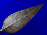 Antique Old 19 Century Middle African Africa Large Heavy Spear Head Point Knife