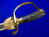 Antique 19 Century Pre WW1 German Germany Thurn Taxis Baron Hunting Sword Dagger