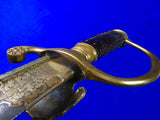 Antique 19 Century Pre WW1 German Germany Thurn Taxis Baron Hunting Sword Dagger