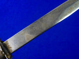 Antique Old 19 Century French France or Italian Italy Silver Dagger Knife