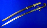 Antique Old 19 Century Turkish Middle East Shamshir Sword w/ Scabbard