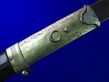 Antique Old 19 Century Turkish Middle East Shamshir Sword w/ Scabbard