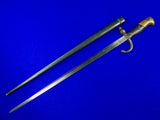 French France Antique 19 Century Pre WW1 Bayonet Sword Knife Knives w/ Scabbard