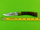 2001 Buck 110 Custom Limited Gold Etched Big Bucks North America Folding Knife