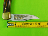 2001 Buck 110 Custom Limited Gold Etched Big Bucks North America Folding Knife
