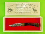 2001 Buck 110 Custom Limited Gold Etched Big Bucks North America Folding Knife