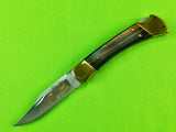 2001 Buck 110 Custom Limited Gold Etched Big Bucks North America Folding Knife