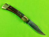2001 Buck 110 Custom Limited Gold Etched Big Bucks North America Folding Knife