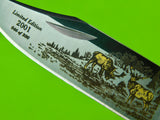 2001 Buck 110 Custom Limited Gold Etched Big Bucks North America Folding Knife