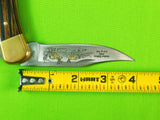 2002 Buck 110 Custom Limited Gold Etched Big Bucks North America Folding Pocket Knife