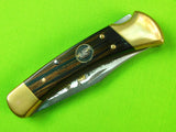 2002 Buck 110 Custom Limited Gold Etched Big Bucks North America Folding Pocket Knife