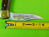 2003 Buck 110 Custom Limited Gold Etched Big Bucks North America Folding Pocket Knife