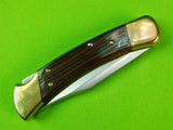 2003 Buck 110 Custom Limited Gold Etched Big Bucks North America Folding Pocket Knife