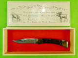 2003 Buck 110 Custom Limited Gold Etched Big Bucks North America Folding Pocket Knife