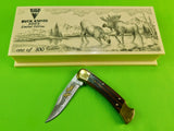 2003 Buck 110 Custom Limited Gold Etched Big Bucks North America Folding Pocket Knife