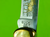 2003 Buck 110 Custom Limited Gold Etched Big Bucks North America Folding Pocket Knife