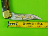 2004 Buck 110 Custom Limited Gold Etched Big Bucks North America Folding Pocket Knife