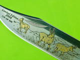 2004 Buck 110 Custom Limited Gold Etched Big Bucks North America Folding Pocket Knife