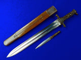 Antique 19 C French France Hunting Dagger German Blade Knife Figural Handle