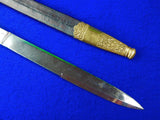 Antique French France 19 Century Hunting Dagger Knife Short Sword w/ Scabbard