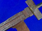 Antique Old Africa African 19 Century Short Sword w/ Scabbard