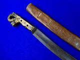 Antique Old Africa African 19 Century Sword European Blade w/ Scabbard 