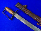 Antique Old Africa African Engraved Short Sword w/ Scabbard