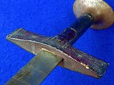Antique Vintage Old Africa African Kaskara or Takoba Sword w/ Scabbard Hangers