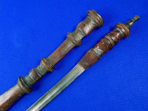 Antique Old Africa African Manding Sword European Blade w/ Scabbard 