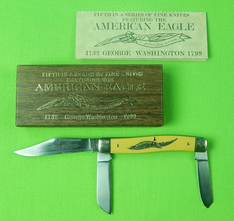 Vintage American Eagle Schrade Walden Cut E5 Limited 3 Blade Folding Knife