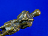 Antique 18 Century France French Cannoneers Figural Handle Stiletto Dagger Knife
