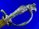 Antique 18 Century German Germany Engraved Chiseled Blade Hunting Dagger Sword