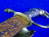 Antique 18 Century German Germany Engraved Chiseled Blade Hunting Dagger Sword
