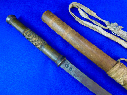 Antique 19 Century Burmese Burma Thailand Thai Sword w/ Scabbard
