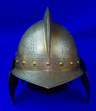 Antique 19 Cent Spanish Spain Italy Italian Engraved Victorian Medieval Helmet