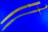 Antique 19 Century Turkish Turkey Kilij Pala Shamshir Ottoman Sword w/ Scabbard