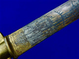 Antique Old 19 Century German Germany Engraved Hunting Dagger Sword