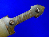 Antique 19 Century Indo Persian Short Sword Heavy Huge Knife Kinjal Kindjal