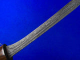 Antique Old 19 Century Indonesian Damasus Blade Short Sword Knife w/ Scabbard