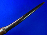 Antique Old 19 Century Indonesian Damasus Blade Short Sword Knife w/ Scabbard
