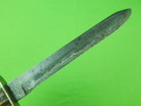 Antique 19 Century Sheffield English British Huge Fighting Hunting Stag Knife