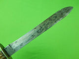 Antique 19 Century Sheffield English British Huge Fighting Hunting Stag Knife
